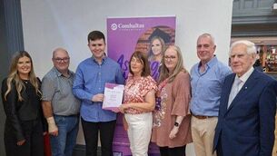 <p> David Vesey being presented with a scholarship dedicated to the memory of Ashling Murphy</p> <p> David Vesey being presented with a scholarship dedicated to the memory of Ashling Murphy</p>