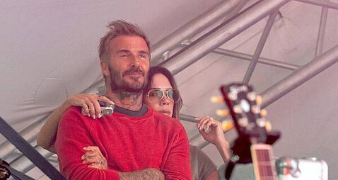 David and Victoria Beckham proudly watch son Cruz make Reading Festival debut