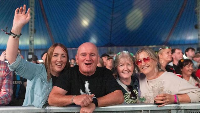 <p>Paddy Mills and friends enjoying The Undertones </p>