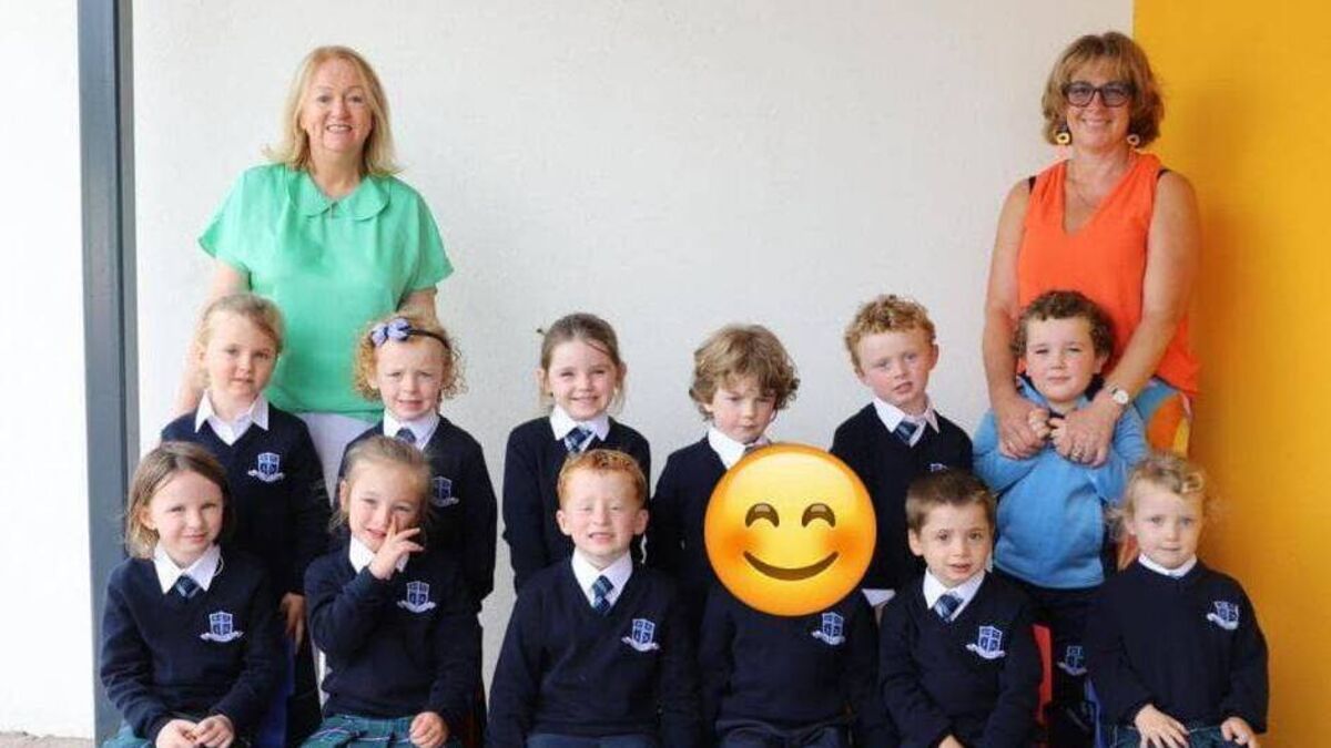 Junior infants enjoy their first day at Laois primary school