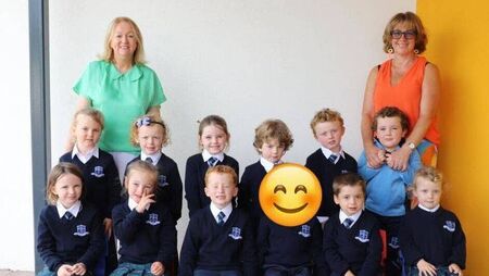Junior infants enjoy their first day at Laois primary school