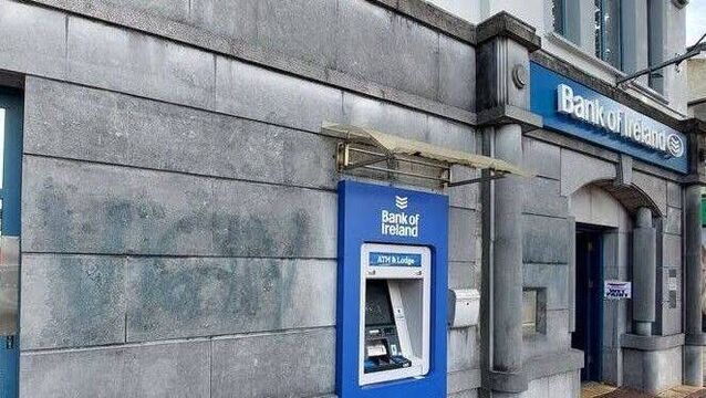 <p>The Bank of Ireland premises was among the properties spray-painted with graffiti </p>