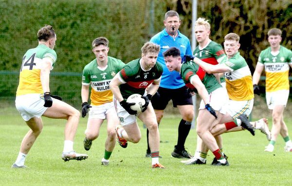 Mark Timmons (Graiguecullen) finds a gap in the Crettyard defence Photo: Denis Byrne Mark Timmons (Graiguecullen) finds a gap in the Crettyard defence Photo: Denis Byrne