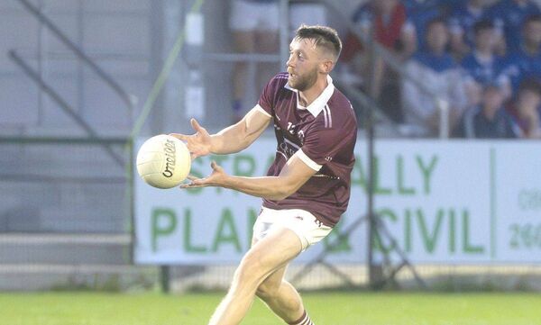 Ronan Gorry (Kilcavan) receiving this ball in their win over Mountmellick in the IFC semi-final 	Photo: Denis Byrne