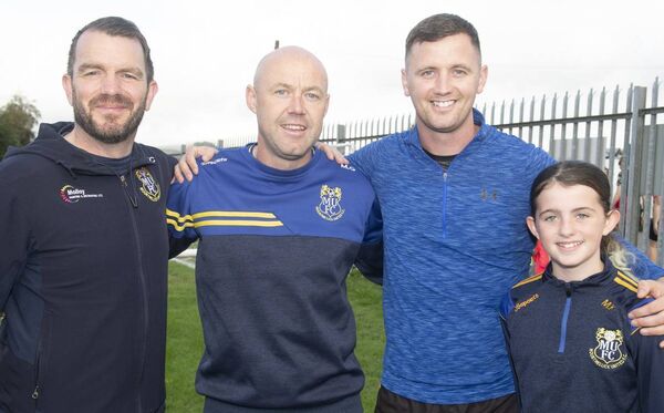 Tom Christle, Mark Grennan with Dave and Maddison Kelly