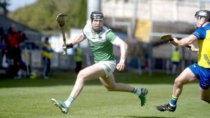 <p>John Lennon (Rosenallis) striding away during their Senior Hurling Championship quarter-final win over Abbeyleix on Sunday Photo: Denis Byrne</p> <p>John Lennon (Rosenallis) striding away during their Senior Hurling Championship quarter-final win over Abbeyleix on Sunday Photo: Denis Byrne</p>