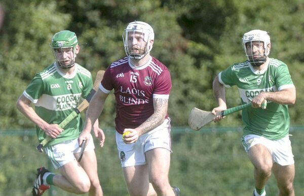 Dylan Doyle (Ballinakill) sizes up his options against Ballyfin on Sunday Photo: Denis Byrne Dylan Doyle (Ballinakill) sizes up his options against Ballyfin on Sunday Photo: Denis Byrne