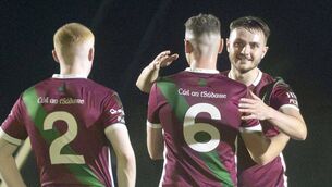 <p>Portarlington players celebrate their win Photo: Denis Byrne</p> <p>Portarlington players celebrate their win Photo: Denis Byrne</p>