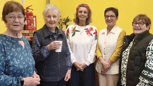 <p>Detta Reynolds, Maura Reynolds, Margaret Kelly, Audrey Addis and Heather Mortimer pictured at Detta's coffee morning fundraiser </p> <p>Detta Reynolds, Maura Reynolds, Margaret Kelly, Audrey Addis and Heather Mortimer pictured at Detta's coffee morning fundraiser </p>