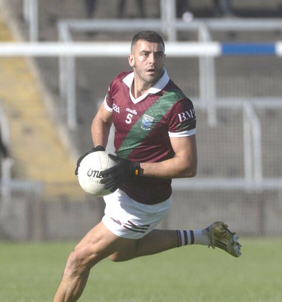 Robbie Piggott (Portarlington) turning in possession in the SFC semi-final win over Killeshin on Sunday Photo: Denis Byrne Robbie Piggott (Portarlington) turning in possession in the SFC semi-final win over Killeshin on Sunday Photo: Denis Byrne