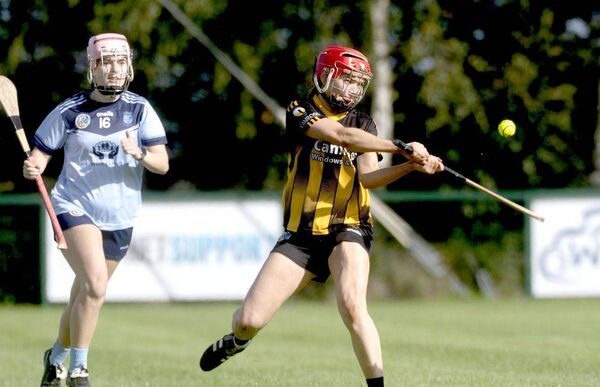 Grainne Delaney (Camross) playing for a score in the Camogie Intermediate Championship semi-final win over O'Moore's Photo: Denis Byrne Grainne Delaney (Camross) playing for a score in the Camogie Intermediate Championship semi-final win over O'Moore's Photo: Denis Byrne