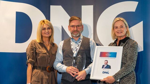 <p> Marguerite Stafford, Head of Property, Media Solutions Irish Times ; Paul Kelly, Managing Director DNG Paul Kelly - Orla McMorrow, DNG Deputy Chief Executive</p>