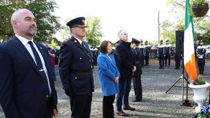 <p>The wreath laying ceremony in Garryhinch. Photo: Michael Scully</p> <p>The wreath laying ceremony in Garryhinch. Photo: Michael Scully</p>