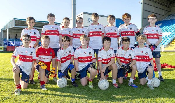 Emo NS who played The Heath in the Cumann na mBunscol Football Finals in Laois Hire O'Moore Park 	Photo: Julie Harvey