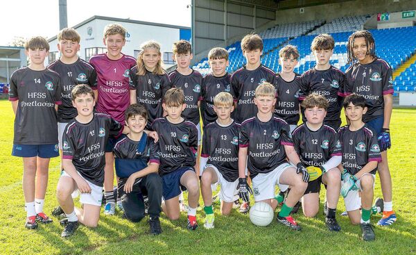 Holy Family SS who played Scoil Naomh Eoin, Killenard in the Cumann na mBunscol Football Finals in Laois Hire O'Moore Park Photo: Alf Harvey Holy Family SS who played Scoil Naomh Eoin, Killenard in the Cumann na mBunscol Football Finals in Laois Hire O'Moore Park Photo: Alf Harvey