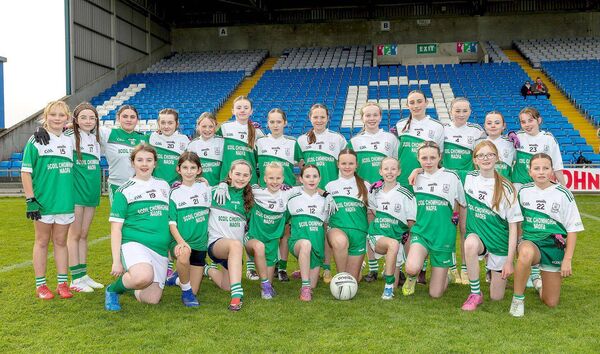 Scoil Chomhgháin Naofa, Killeshin who played Scoil Naomh Eoin, Killenard in the Cumann na mBunscol Football Finals in Laois Hire O'Moore Park Photo: Alf Harvey. Scoil Chomhgháin Naofa, Killeshin who played Scoil Naomh Eoin, Killenard in the Cumann na mBunscol Football Finals in Laois Hire O'Moore Park Photo: Alf Harvey.