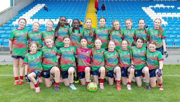 St Fiacc's N.S. Graiguecullen who played Scoil Iósaif Naofa, Mountmellick in the Cumann na mBunscol Football Finals in Laois Hire O'Moore Park Photo: Alf Harvey St Fiacc's N.S. Graiguecullen who played Scoil Iósaif Naofa, Mountmellick in the Cumann na mBunscol Football Finals in Laois Hire O'Moore Park Photo: Alf Harvey