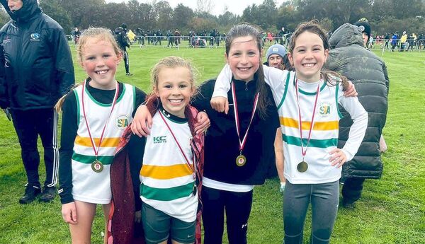 All smiles, U/10 girls who took part in open race All smiles, U/10 girls who took part in open race