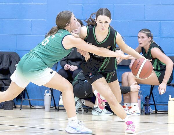 Portlaoise Panthers' Katie Rose Harrison gets around Liffey Celtics' Rachel Doyle on Thursday night Photo: Sean Brilly Portlaoise Panthers' Katie Rose Harrison gets around Liffey Celtics' Rachel Doyle on Thursday night Photo: Sean Brilly